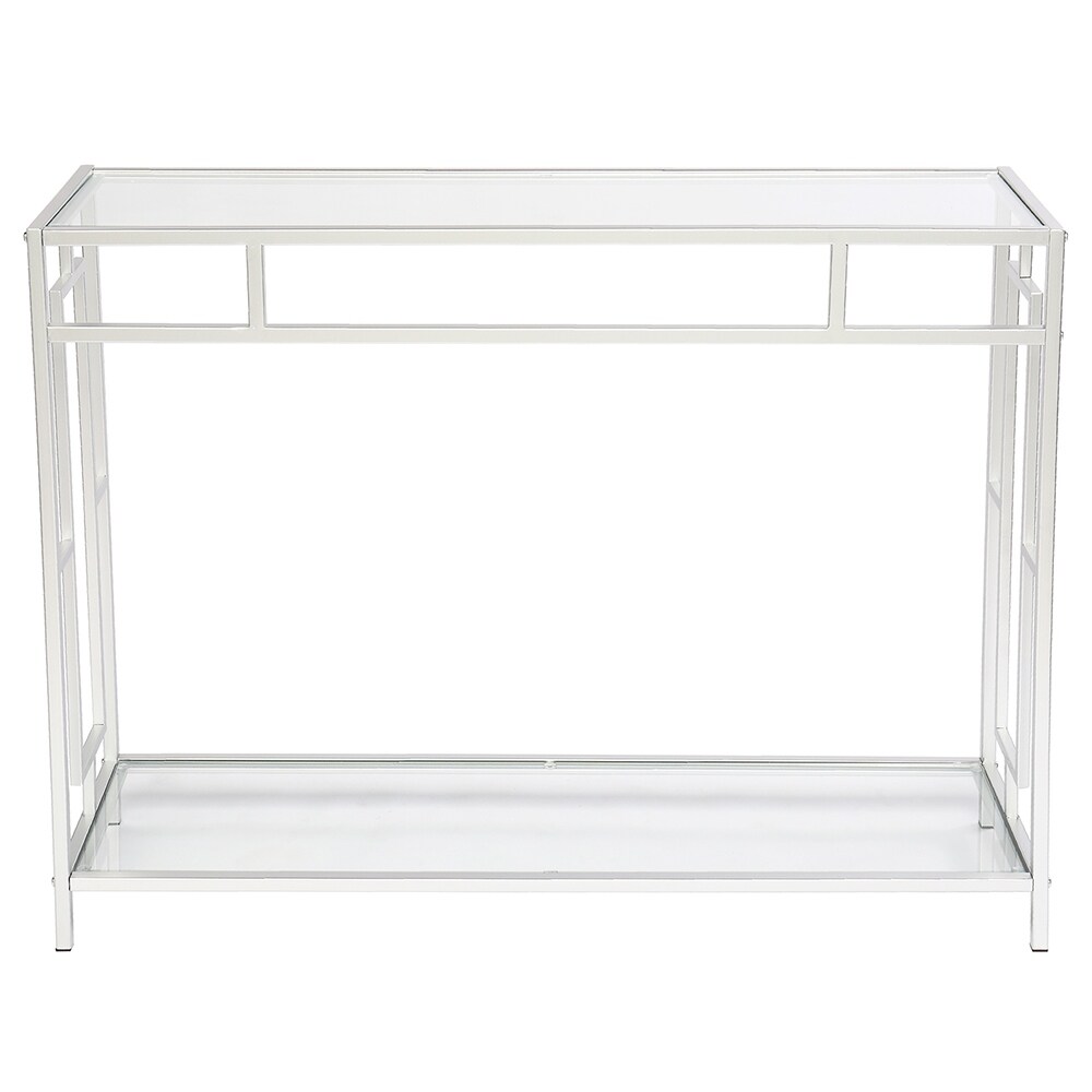 Living Room Toughened Glass Panel Console Table