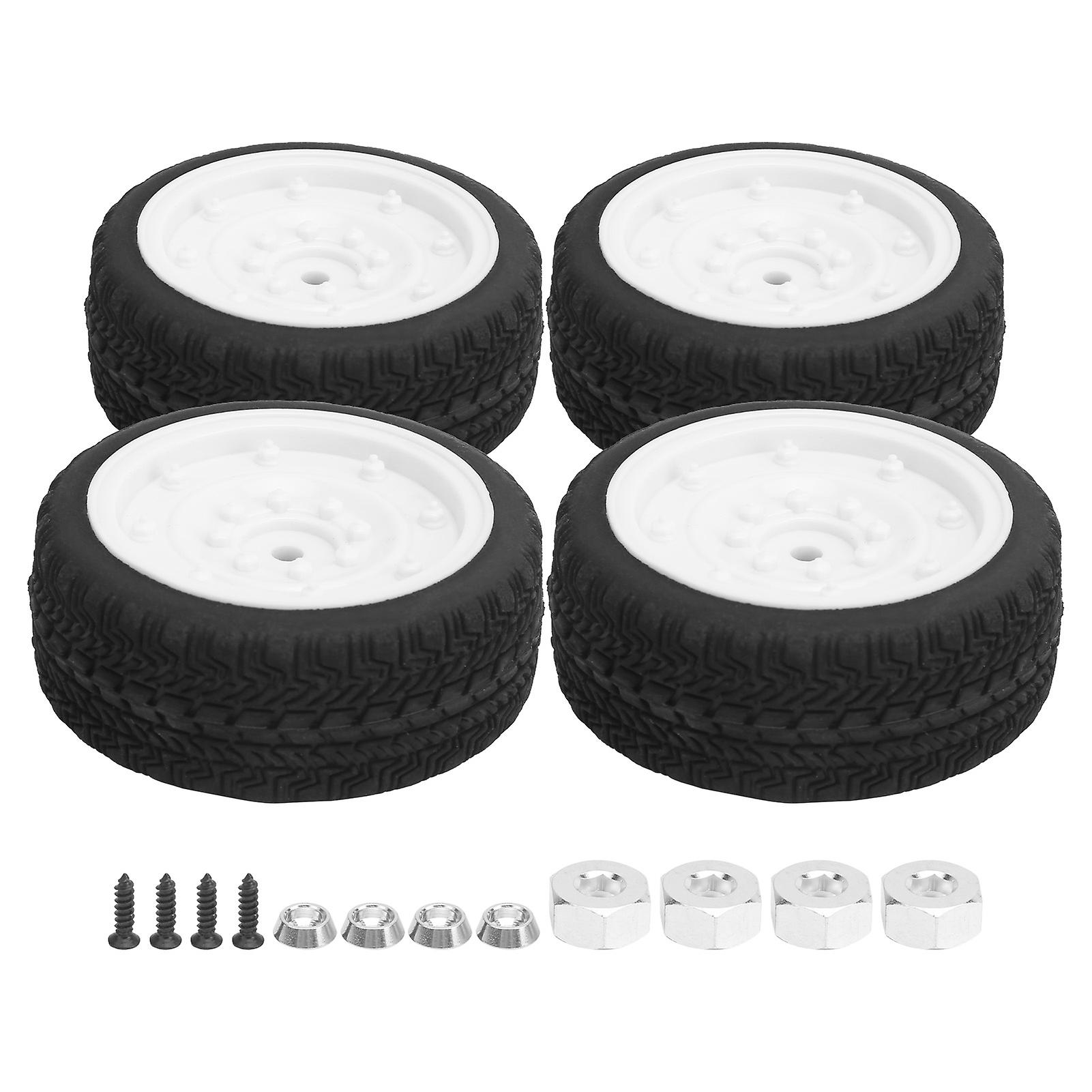 4pcs 65mm Rc Rubber Tire Remote Control Car Accessory Fit For Wpl D12 1/10 (013w)