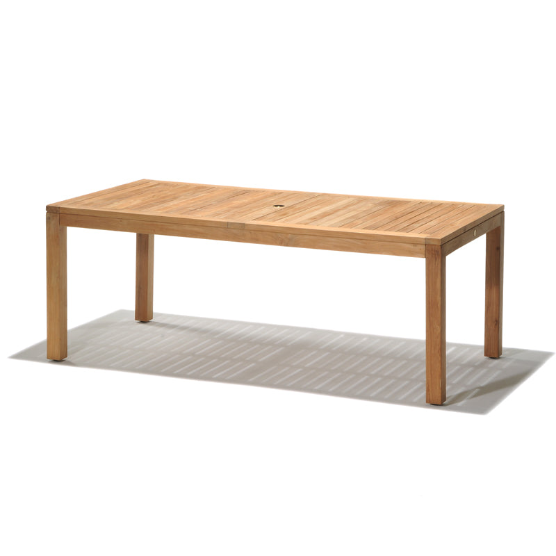 Rinjani Teak Outdoor Patio Dining Table 94 Rectangular