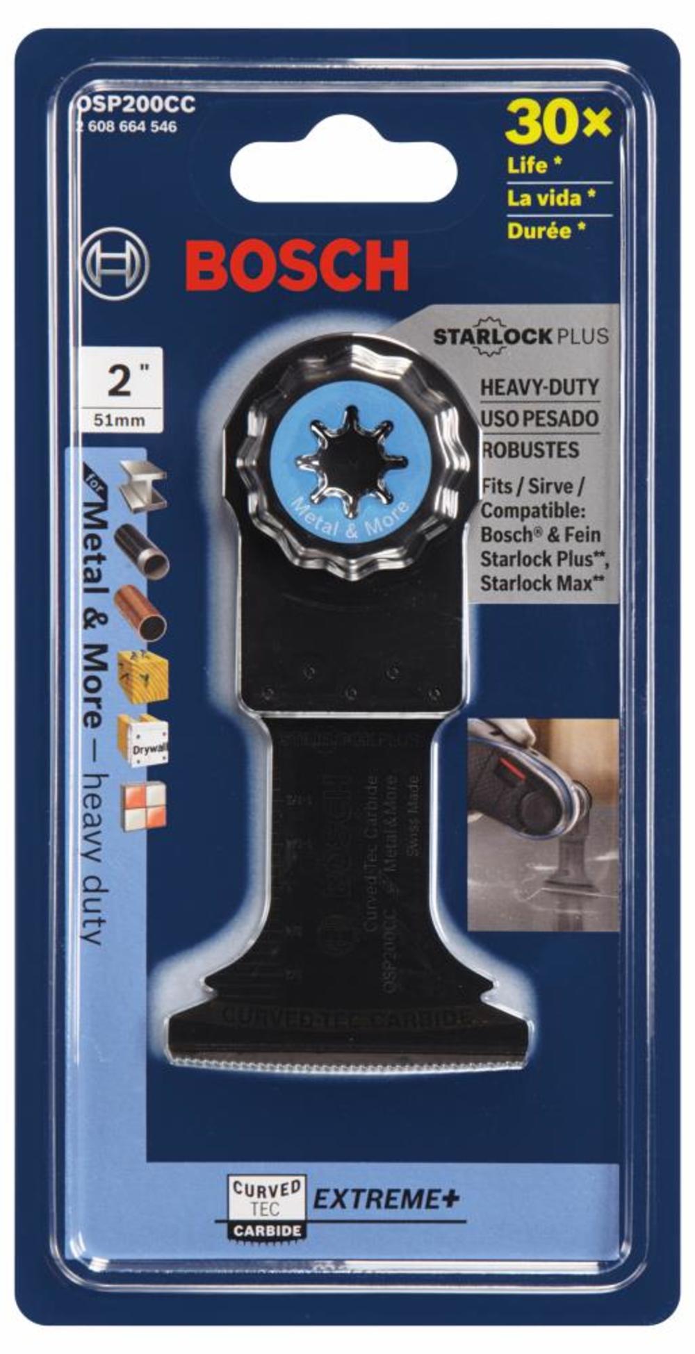 2 In. StarlockPlus® Oscillating Multi-Tool Curved-tec Carbide Extreme Plunge Blade