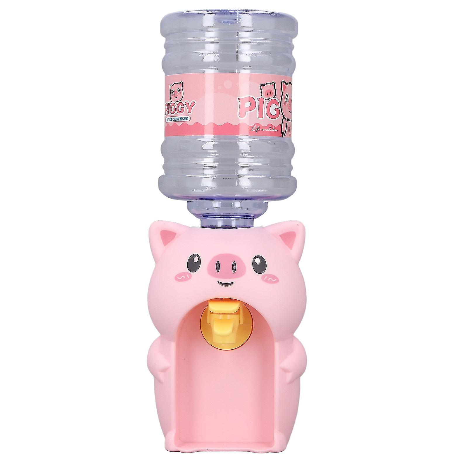 Children Water Dispenser Toy Cute Cartoon Pig Shape Design Miniature Drinking Fountain for Above 3 Years Old