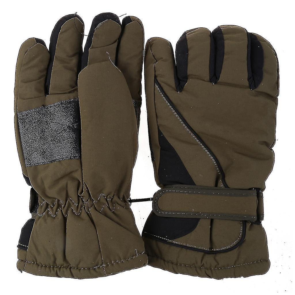 Winter Warm Ski Gloves Waterproof Glove With Warm Lining Non Slip Wrist Leash