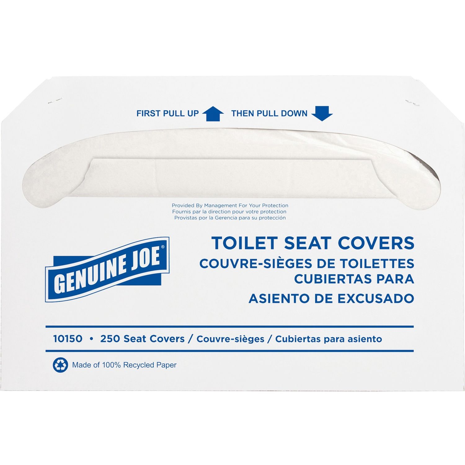 Half-fold Toilet Seat Covers by Genuine Joe GJO10150