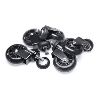 SlipStick 3 in. Black Rollerblade Office Chair Caster Wheels (5-Pack) CB690