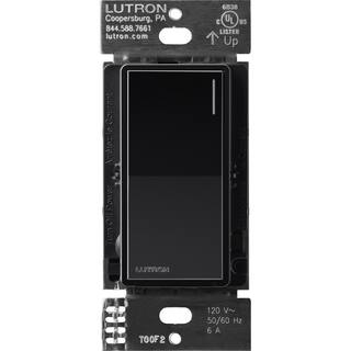 Lutron Sunnata Switch for 6A Lighting or 3A 110 HP Motor Single PoleMulti Location Black (ST-6ANS-BL) ST-6ANS-BL