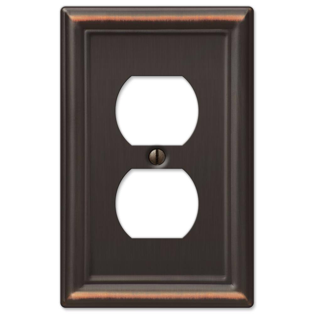 Hampton Bay Ascher 1 Gang Duplex Steel Wall Plate - Aged Bronze 149DDBHB