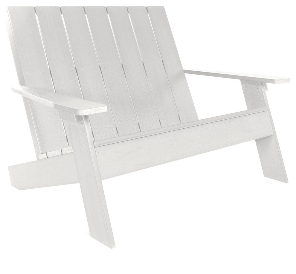 Italica Modern 4 Piece Adirondack Outdoor Set   Beach Style   Outdoor Lounge Sets   by highwood  Houzz