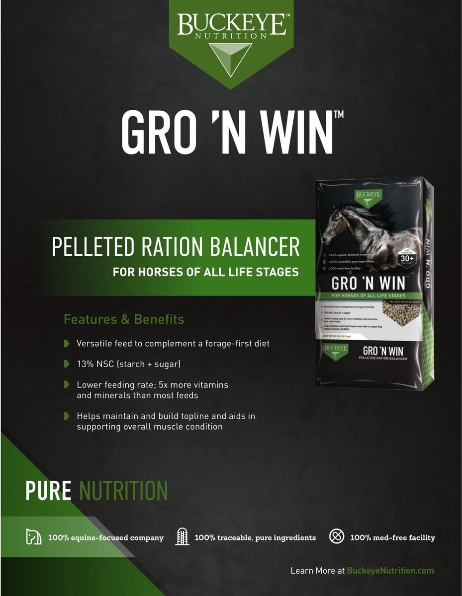 Buckeye Nutrition Gro 'N Win Pelleted Horse Feed