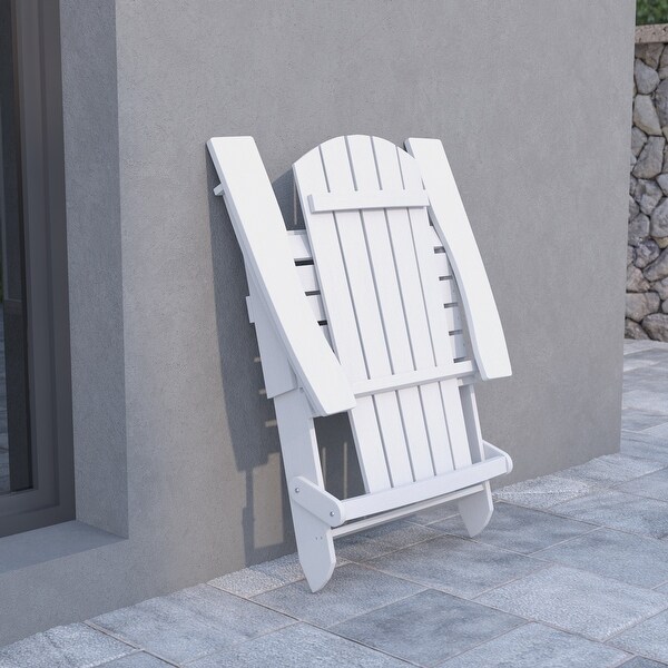 Polyresin Folding Adirondack Indoor/Outdoor Patio Chair (Set of 4)