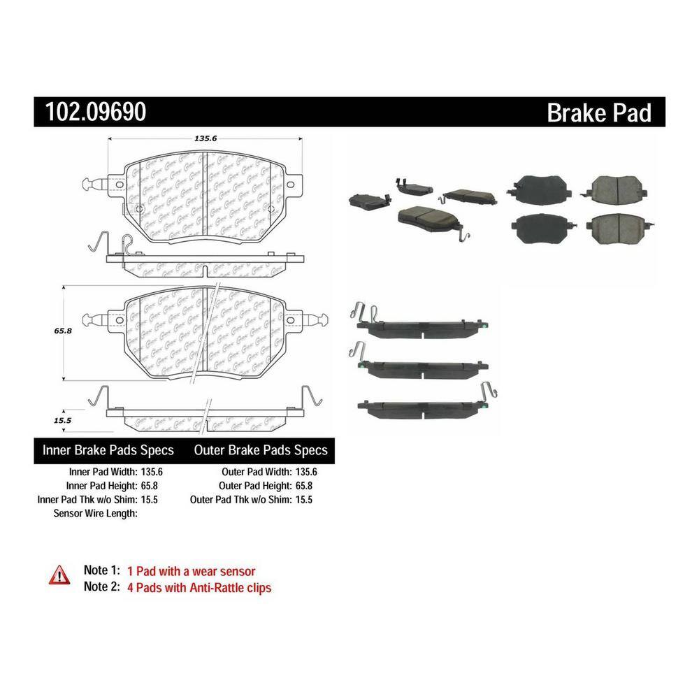 Centric Parts Disc Brake Pad Set 102.09690