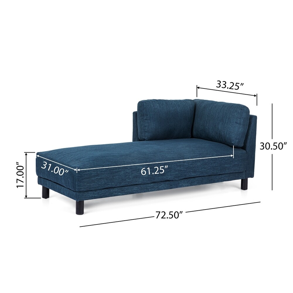 Hyland Contemporary Fabric Chaise Lounge by Christopher Knight Home   33.25\