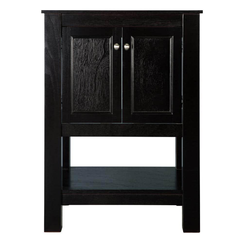 Home Decorators Collection Gazette 24 in W x 18 in D x 34 in H Vanity Cabinet Only in Espresso