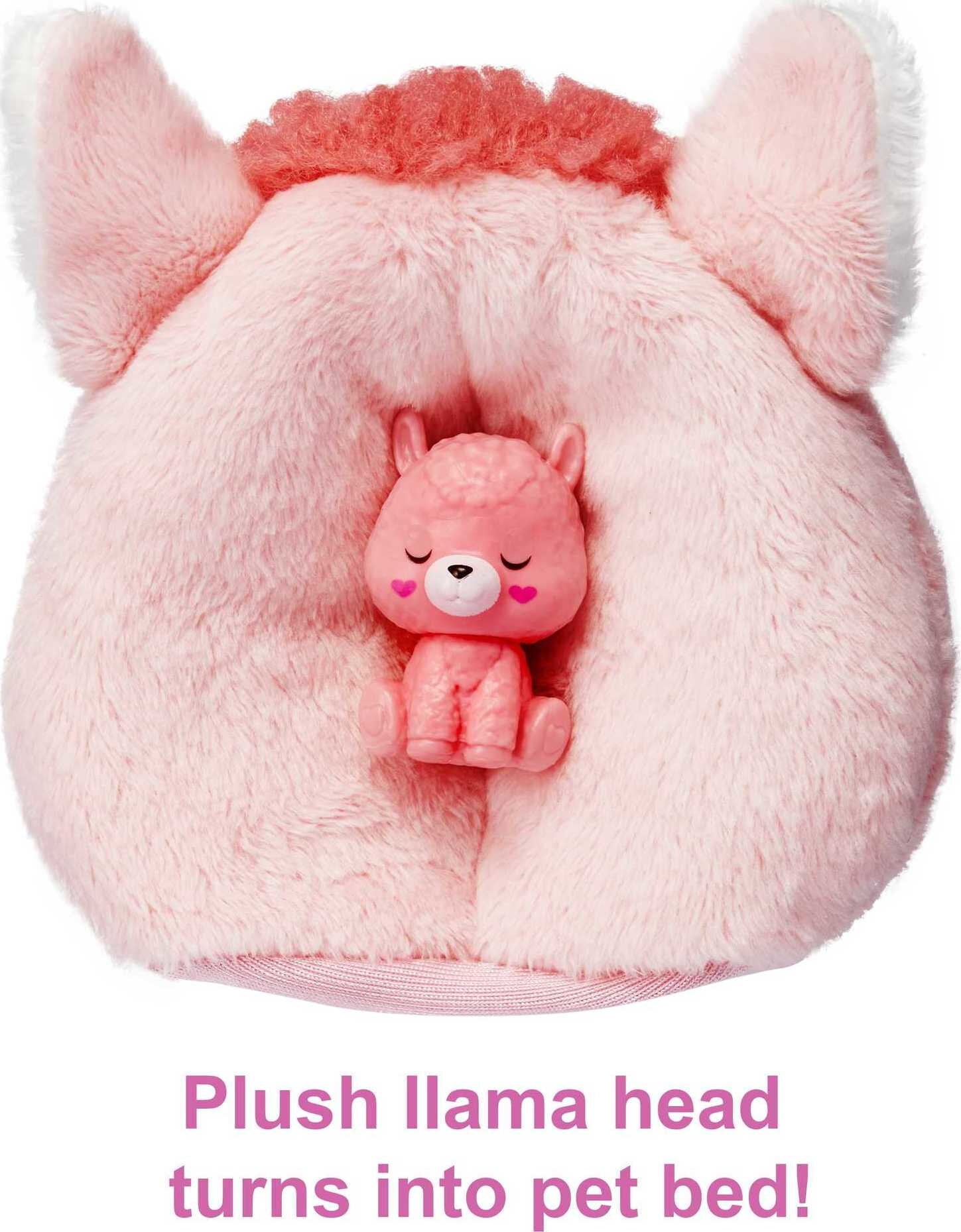 Barbie Cutie Reveal Fantasy Series Fashion Doll with Llama Plush Costume, Mini Pet and Accessories