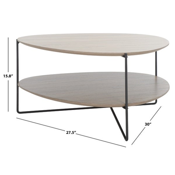 SAFAVIEH Ami Modern 2-Tier Coffee Table - 30 in. W x 28 in. D x 16 in. H