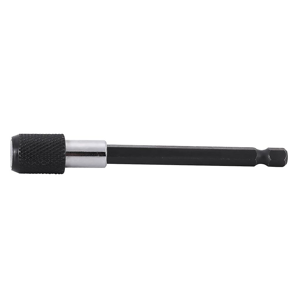 1/4 Inch Hex Shank Quick Release Screwdriver Drill Bit Holder (black Knurling 100mm)