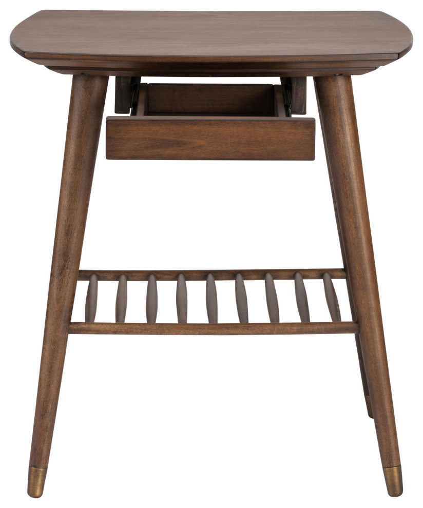 Ari Walnut Wood Side Table  HGST108   Midcentury   Side Tables And End Tables   by Timeout PRO  Houzz