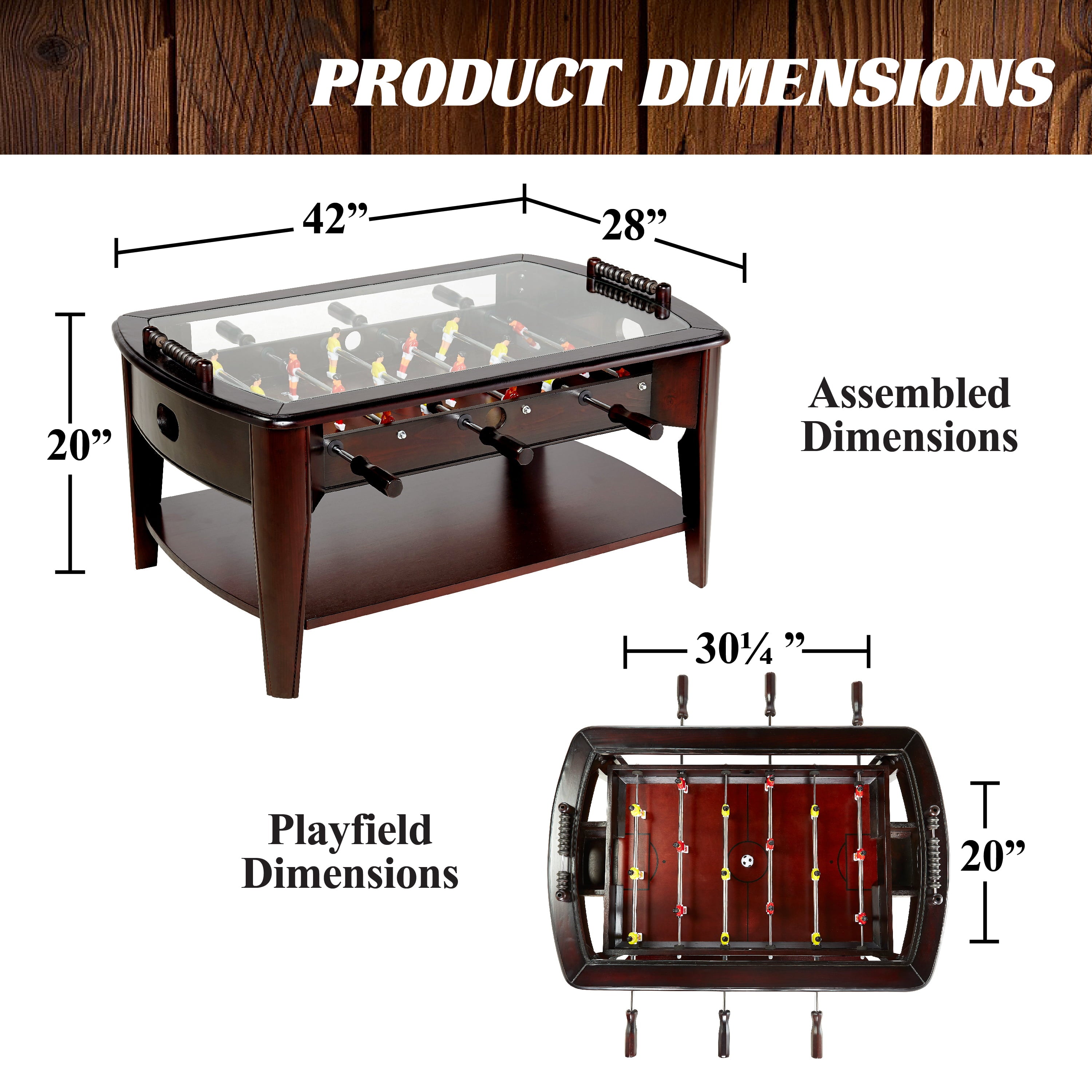 Barrington 42 Inch  Foosball Coffee Table