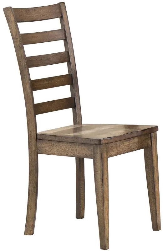 Caramel Rustic Brown Ladder Back Dining Room Chair