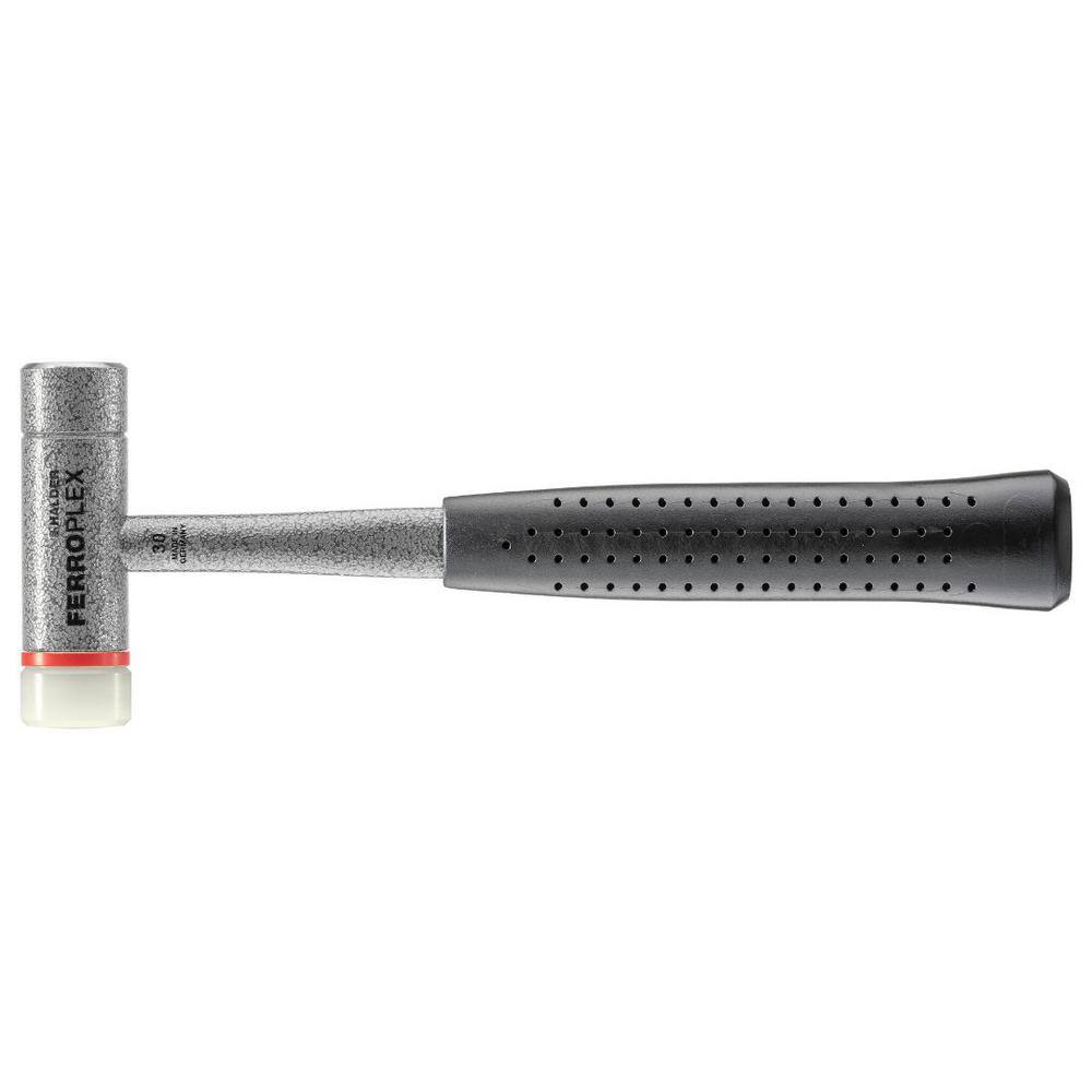 Halder Ferroplex 1.32 lbs. 2-In-1 Stainless Steel Hammer with 11.42 in. Steel Handle Rubber Grip 3677.030