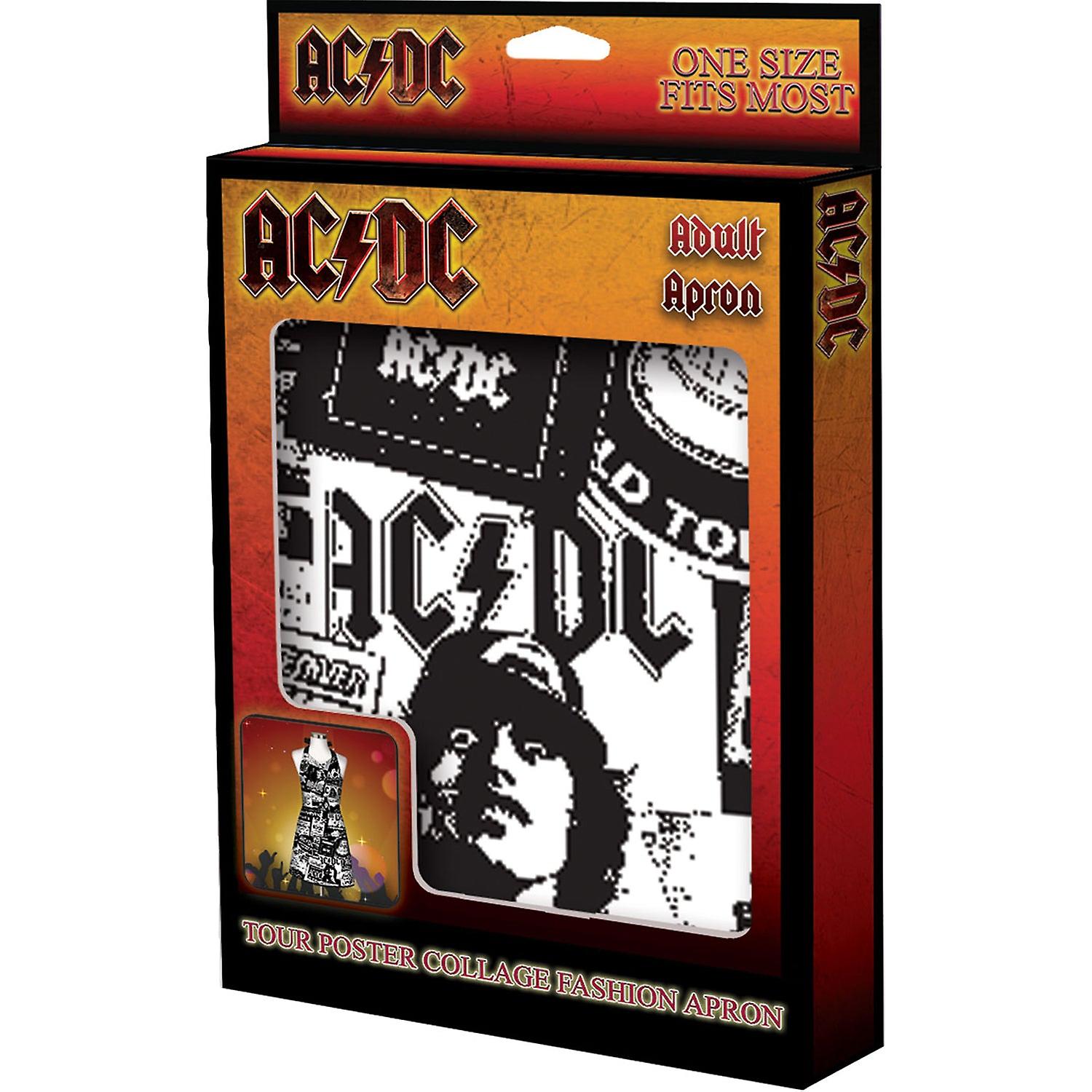 Ac/dc - black and white apron