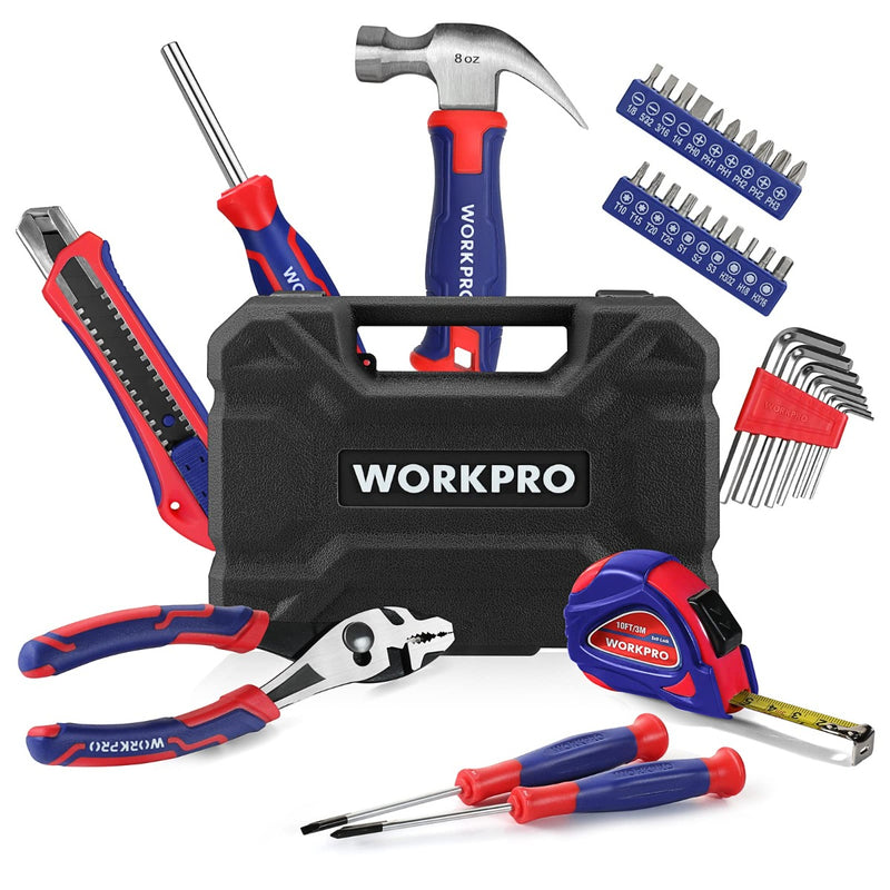 WORKPRO 35-Piece Tools Set， General Household Tool Kit with Storage T