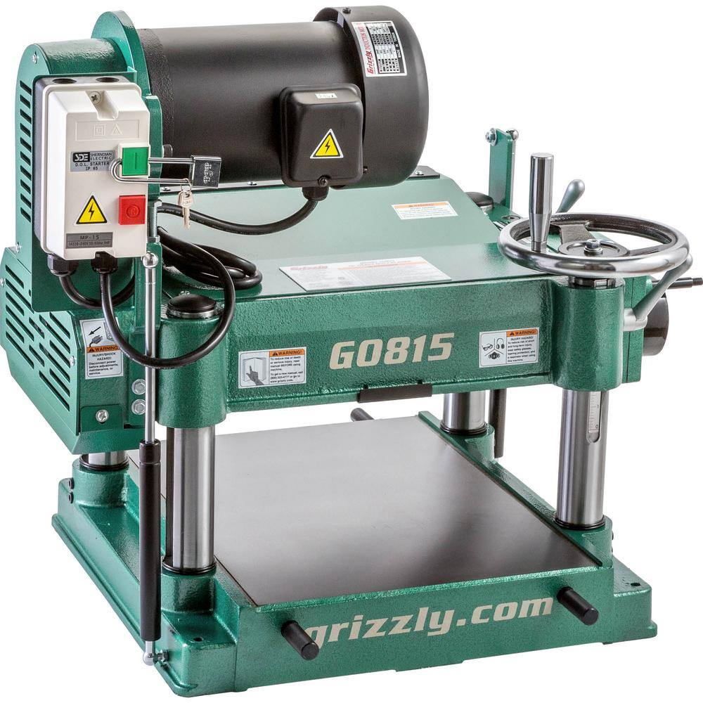 Grizzly Industrial 15 in. 14-Amp 3 HP Heavy-Duty Corded Planer G0815