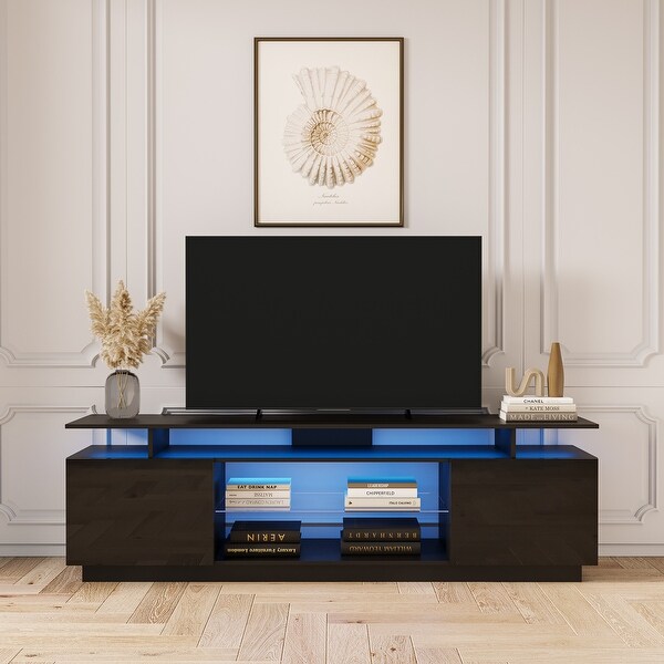 80 Inch TV Stands， Media Console Entertainment Center Television Table