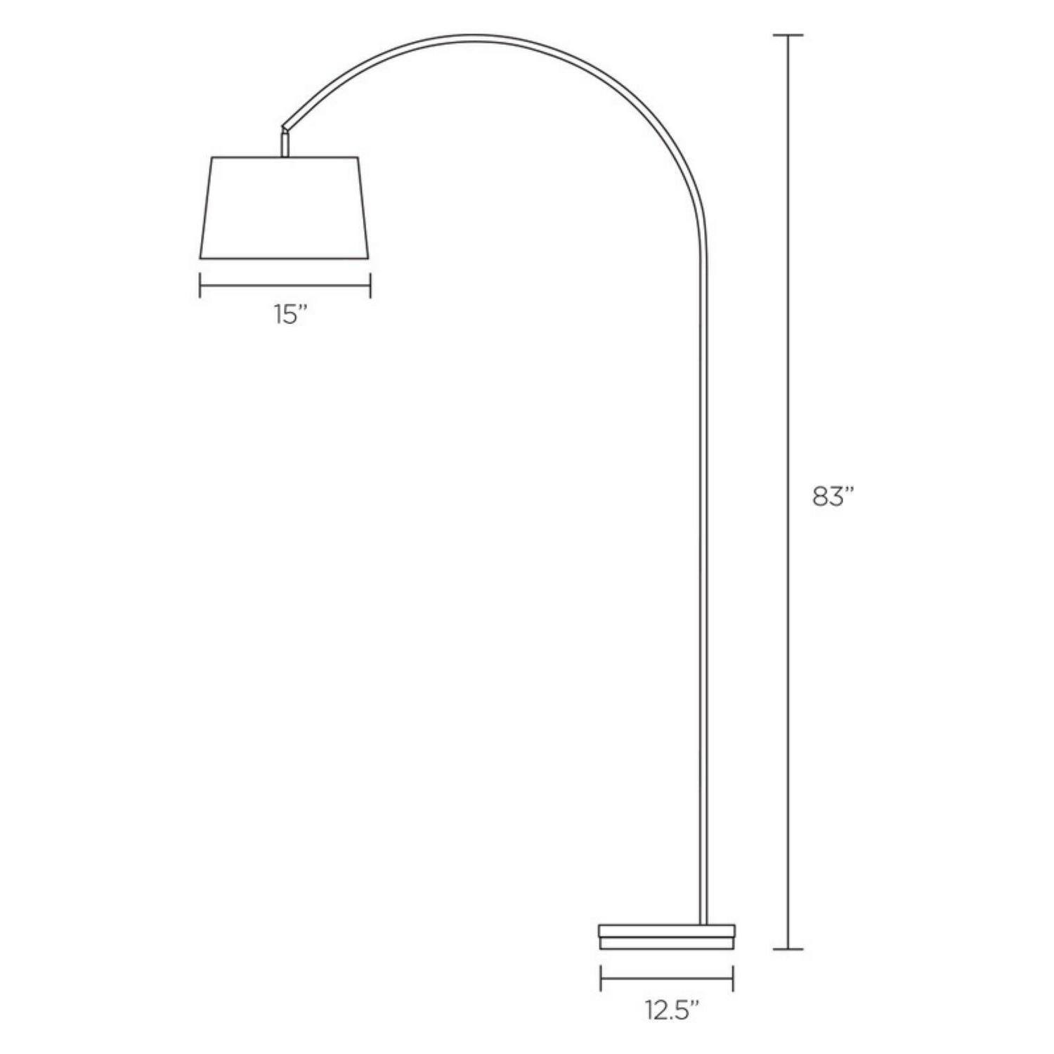 Adesso Goliath Arc Lamp， Matte Black