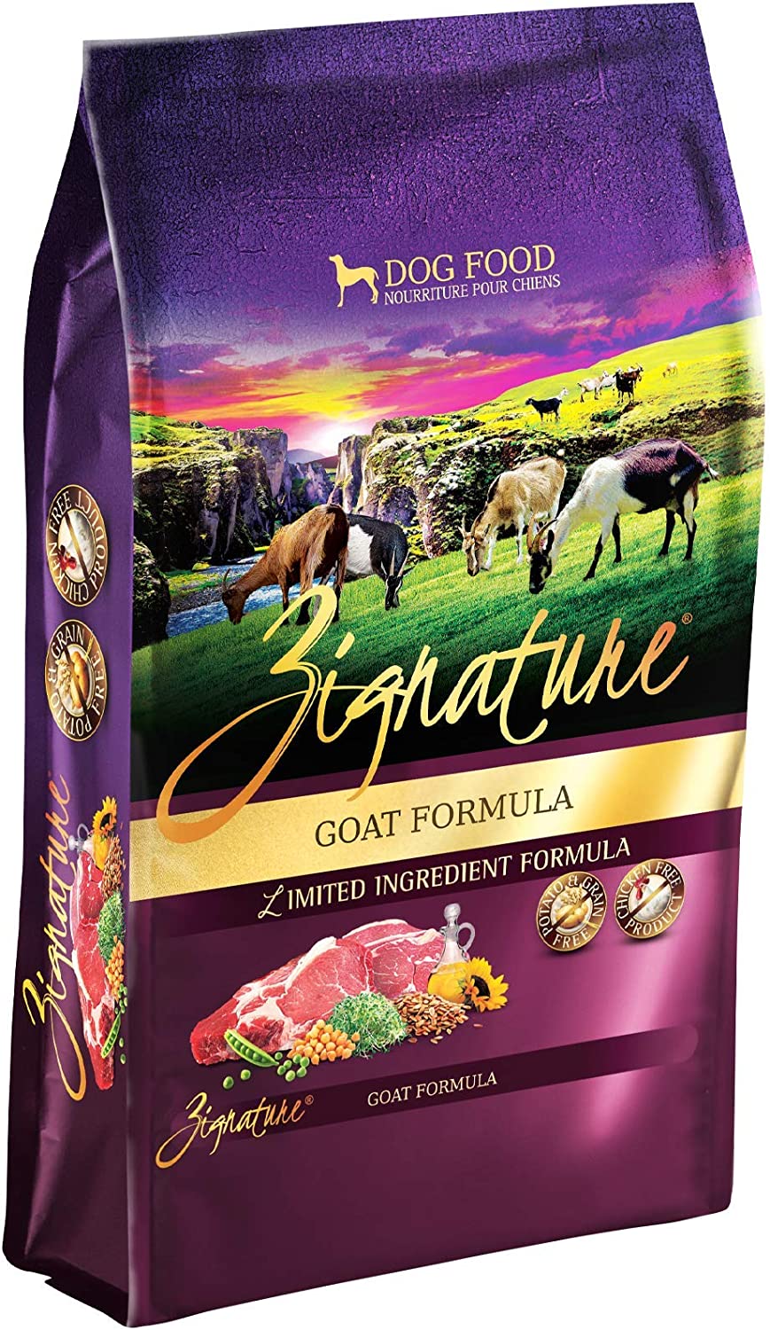 Zignature Goat Limited Ingredient Formula With Probiotic Dry Dog Food 12.5 Pound (Pack of 1)