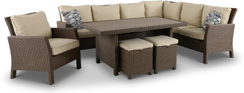 Arcadia 6 Piece Outdoor Patio Furniture Set