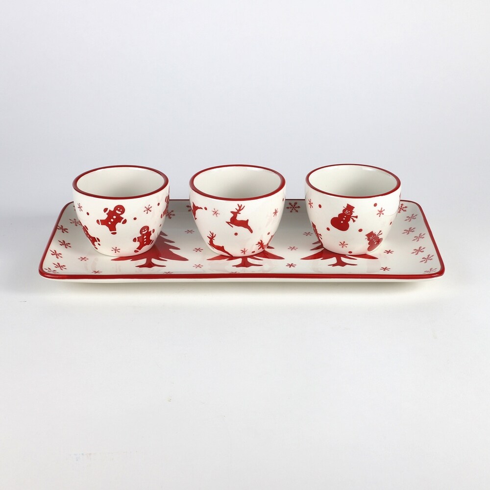 Euro Ceramica Winterfest Holiday Entertaining Set