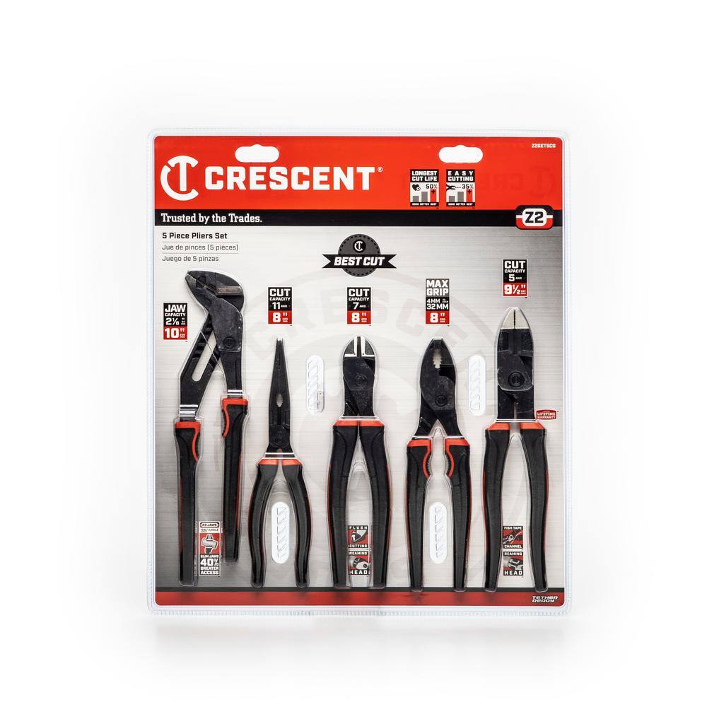 Crescent 5-Piece Z2 Mixed Dual Material Plier Set Z2SET5CG-06