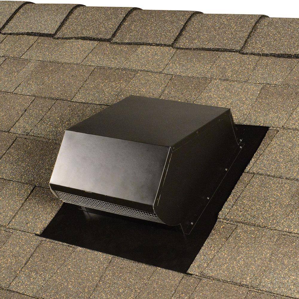 Master Flow 10 in. Goose Neck Vent - Roof Cap in Black GNV10BL