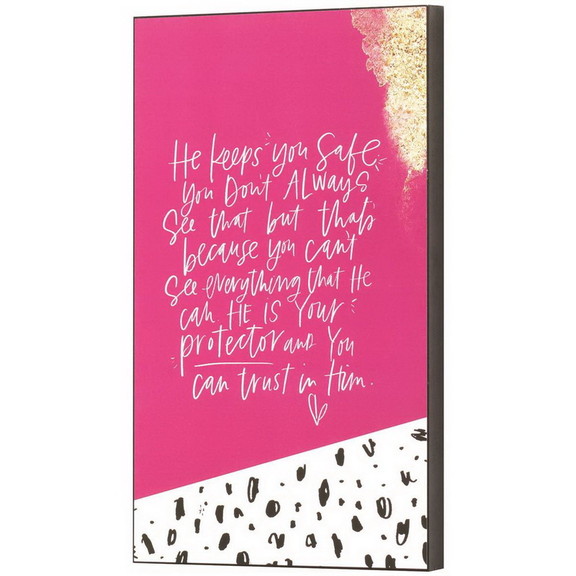 Dicksons PLK813 934 Wall Plaque He Keeps You Safe
