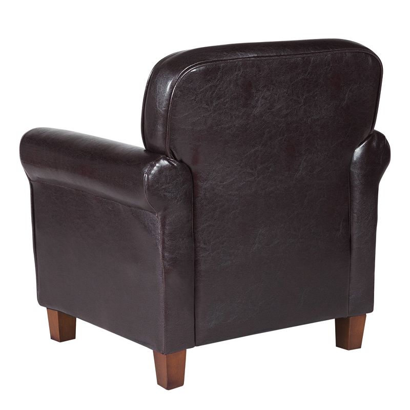 Kids HomePop Faux Leather Arm Chair