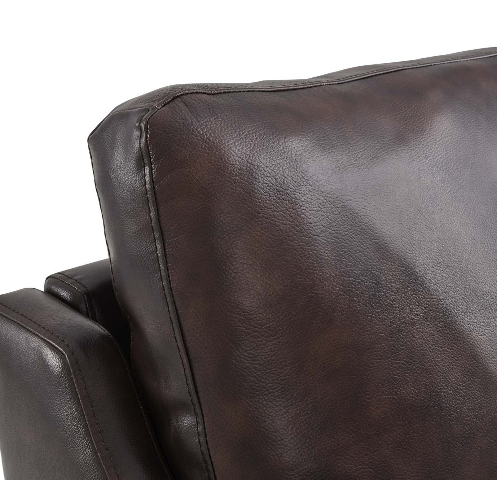 Corland Leather Armchair   Midcentury   Armchairs And Accent Chairs   by Modway  Houzz