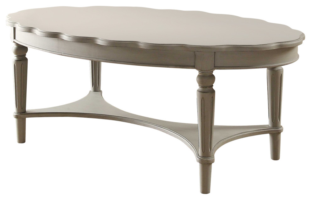 50 quotX 28 quotX 19 quotAntique White Coffee Table   Traditional   Coffee Tables   by HomeRoots  Houzz