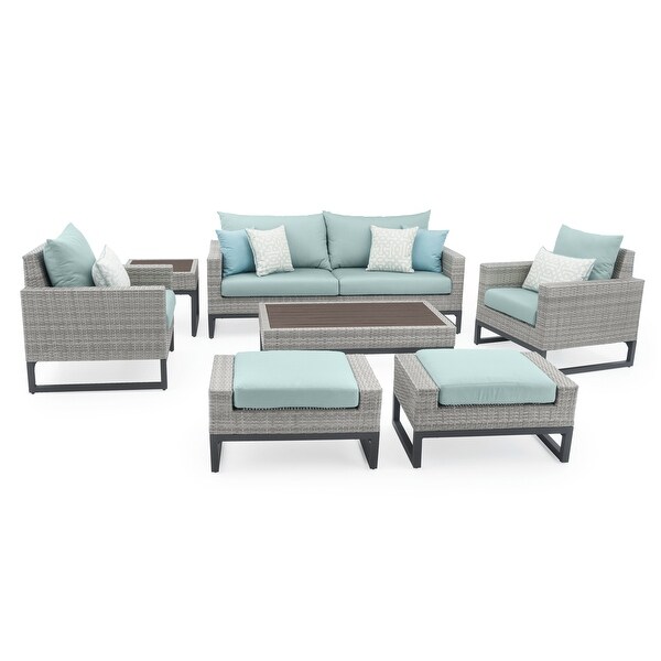 Milo Grey 18 Piece Sunbrella Outdoor Patio Estate Set