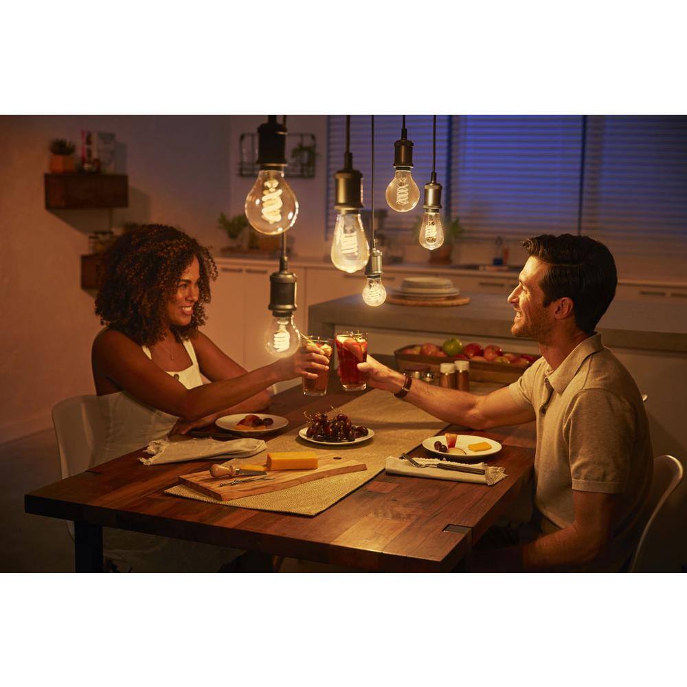 Philips Hue 40-Watt Equivalent ST19 Smart LED Vintage Edison Soft White (2700K) with Bluetooth (1-Pack) 571125