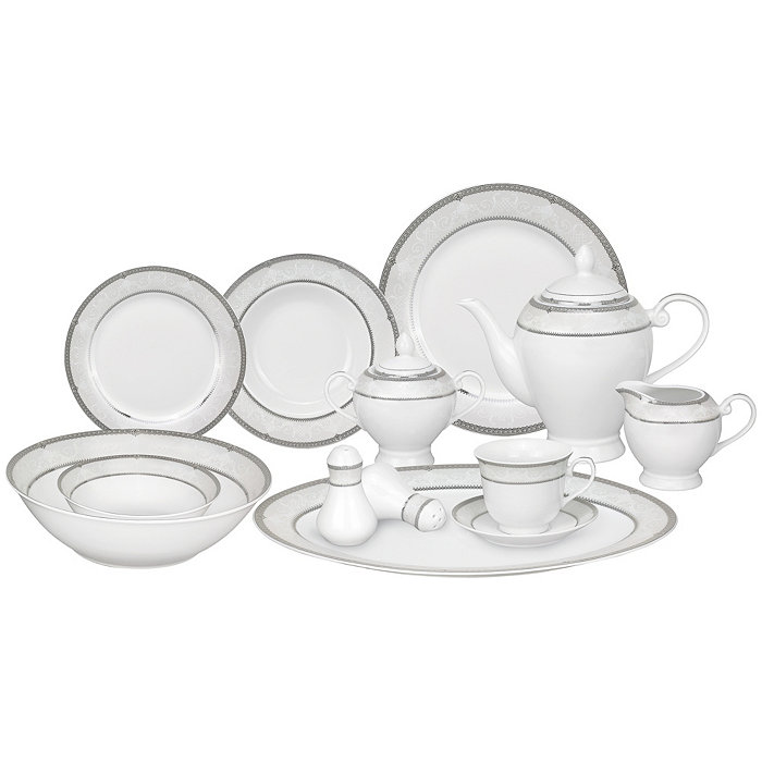 Lorren Home Trends Bolla 57 Piece Dinnerware Set Service for 8