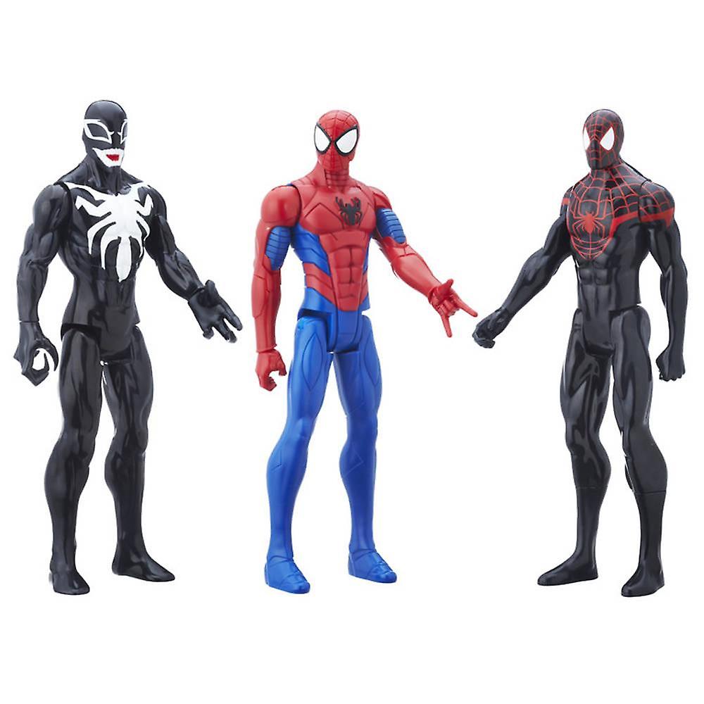 3-Pack Spider-Man， Superior Venom and Kid Arachnid Titan Hero Series Figures