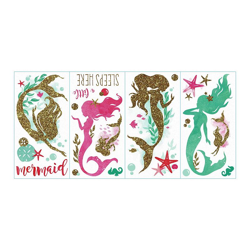 RoomMates Mermaid Glitter Wall Decals