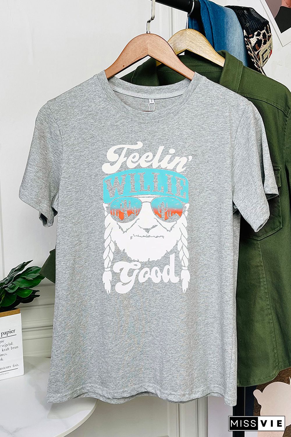 Feelin' Good Short Sleeve Graphic Tee Wholesale