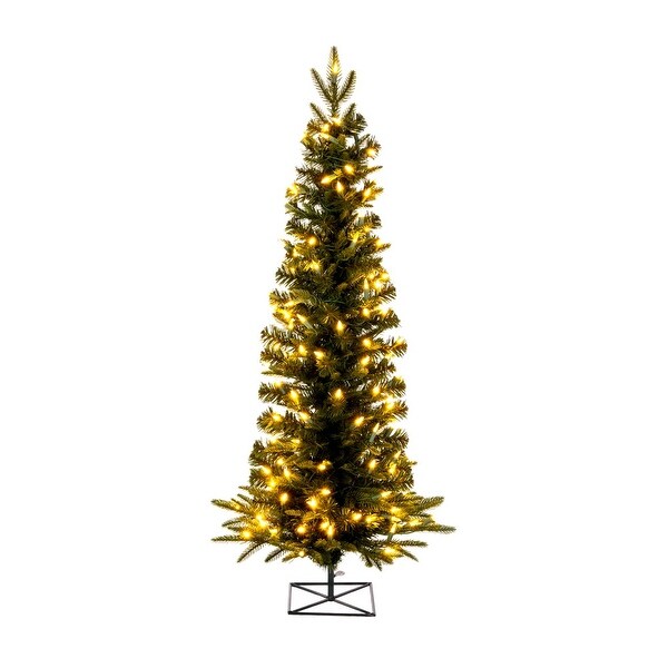 Vickerman 3.5' Bixley Pencil Fir Artificial Christmas Tree，Warm White Duralit LED Lights