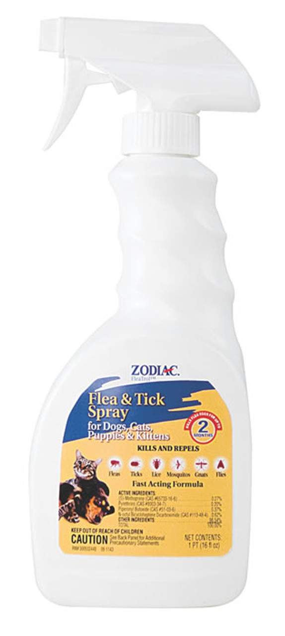 Zodiac Power Spray Flea Control for Dogs and Cats， 16 Ounce