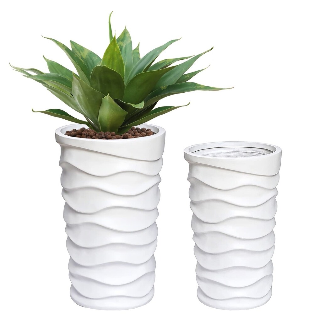 Planters  Set of 2 Garden Plant Pots  Planting Flower Pots  Flower Plant Pot Outdoor Planters  Balcony Garden Planter