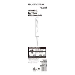 Hampton Bay Trinity Hill Low Voltage Silver Hardwired Integrated LED Weather Resistant Path Light KZA1501LX-01AL