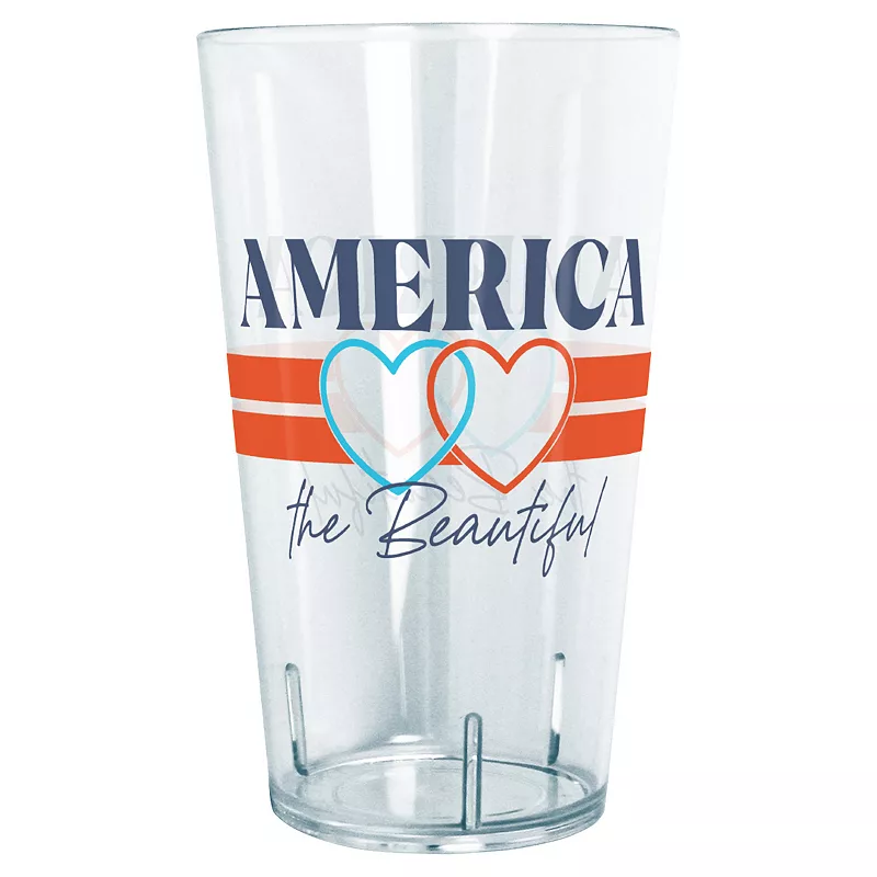 America The Beautiful Stripes And Hearts 24 oz. Tritan Tumbler