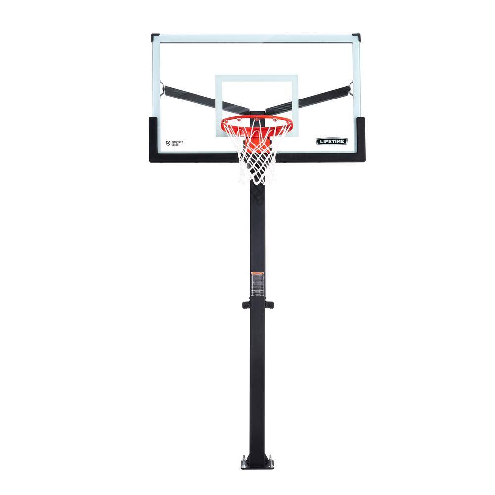 Lifetime 60 in. Tempered Glass Mammoth Bolt Down Basketball Hoop 90916