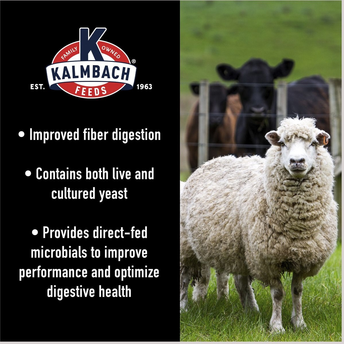 Kalmbach Feeds Opti-Ferm XL Yeast Livestock Feed， 50-lb bag